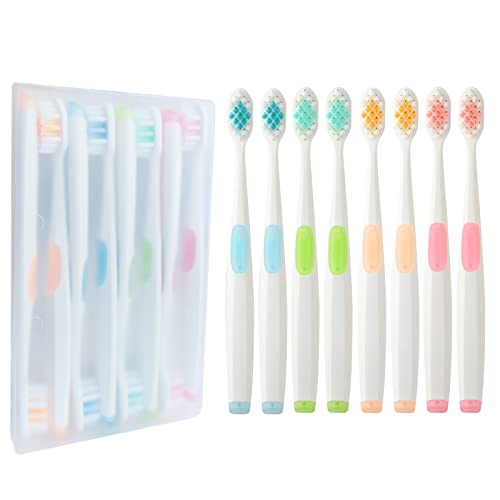 GoodUping Fine Silk Toothbrush for Sensitive Teeth, 10000 Bristles Nano Toothbrush, Extra Soft Toothbrush for Adult, Pregnancy and Junior.(8 Count)