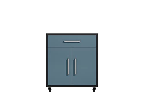 Manhattan Comfort Eiffel Garage Cabinets and Storage System, Set of 6, Blue