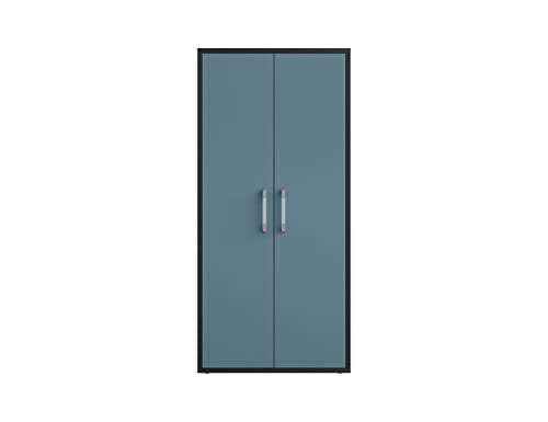 Manhattan Comfort Eiffel Garage Cabinets and Storage System, Set of 6, Blue