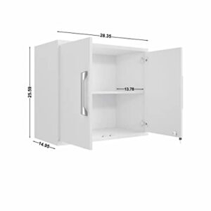 Manhattan Comfort Eiffel 4-Piece Garage Storage Set in White