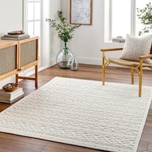 artistic weavers lyna boho striped textured washable area rug, 2' x 2'10", cream