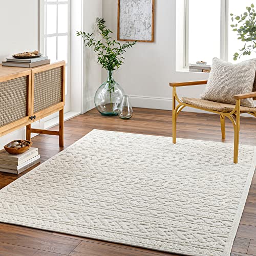 Artistic Weavers Lyna Boho Striped Textured Washable Area Rug, 2' x 2'10", Cream