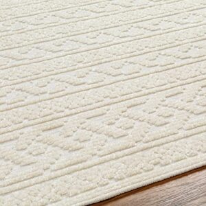 Artistic Weavers Lyna Boho Striped Textured Washable Area Rug, 2' x 2'10", Cream