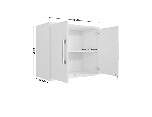 Manhattan Comfort Eiffel 6-Piece Garage Storage Set in White