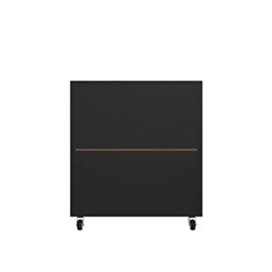 Manhattan Comfort Eiffel Garage Work Station Set of 3 in Matte Black