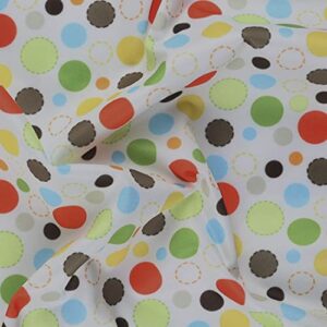 Mook Fabrics PUL-LS179 J-Multi Dot, White, 15 Yard Bolt