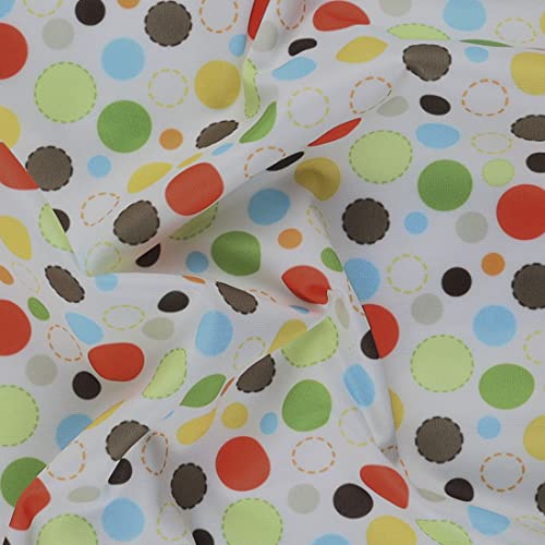 Mook Fabrics PUL-LS179 J-Multi Dot, White, 15 Yard Bolt