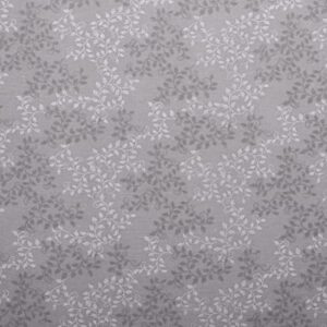 mook fabrics flannel leaves, grey, 15 yard bolt
