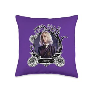 wednesday nevermore frame enid throw pillow, 16x16, multicolor