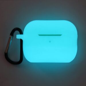 silicone shockproof cover case for airpods pro 2nd generation (2022) - glow in the dark blue