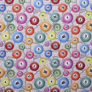 mook fabrics cotton bingo, multi, 15 yard bolt