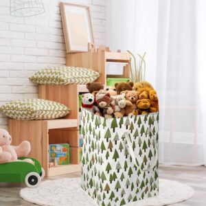 Sanjiaofen 2 pack 75L Large Laundry Basket Green Laundry Hamper With Extended Handles, Freestanding Waterproof Clothes Hamper for Boys,Kids woodland decor, Nersery,Bedroom, Bathroom.(Green tree)