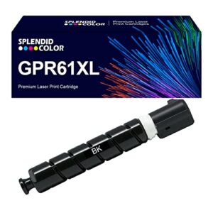 splendidcolor remanufactured gpr61 gpr-61 black toner cartridge replacement for canon imagerunner advance dx c5840i c5860i c5870i printer(3763c003aa).