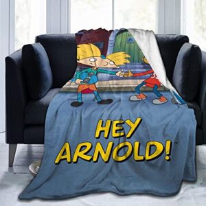 ORPJXIO Blanket Hey Anime Arnold! Throw Flannel Blanket Bed Blanket for Couch Sofa Bedroom Home Decor 50"x40"