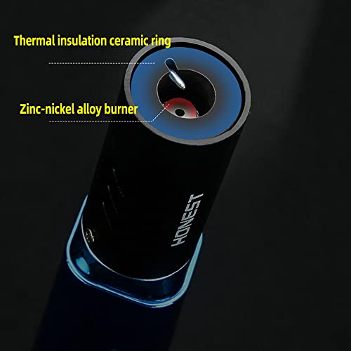 REDBANK Torch Lighter， Butane Lighters，Refillable Torch Lighter，Windproof Butane Refillable Gas Long Lighter (Butane Gas Not Included) (RED-Long)