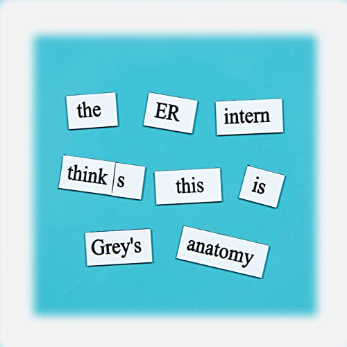 Physician Word Magnets - Funny and Nerdy Word Kit for Doctors, Medical Students and Residents - Office Refrigerator or Magnetic White Board - Made in USA