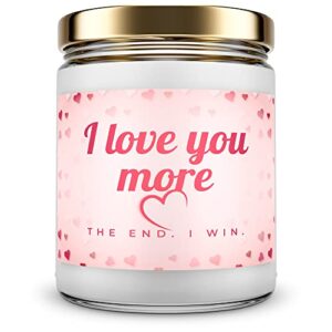 valentines day gifts for her girlfriend wife, scented soy wax candle made in usa, 9 oz - unique gift idea for valentine's day, romantic gifts for her, mint sugar candle company