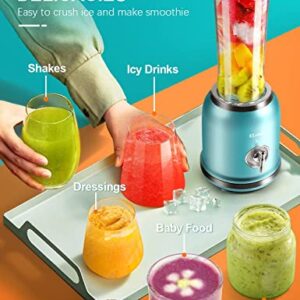 Smoothie Blender with 2 Speeds and Pulse Function Blender for Shakes and Smoothies, 250W Mini Portable Blender with Bpa-Free Portable 20oz Travel Bottles