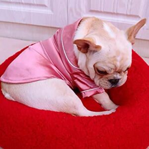 Milumia Pet Pajamas for Dogs Outfits Short Sleeve Dog Shirt Pet Clothes Apparel Pink Small