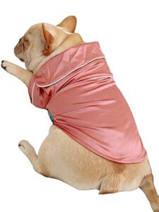 milumia pet pajamas for dogs outfits short sleeve dog shirt pet clothes apparel pink small