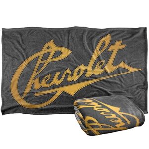 chevrolet blanket, 36"x58" stitched chevrolet script silky touch super soft throw blanket