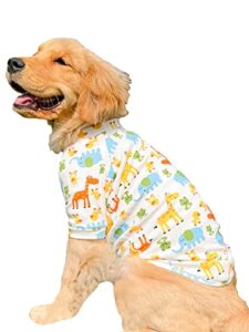 milumia pet cute cartoon print pajamas for medium large dogs shirts pet clothes outfits multicolor 3x-large plus