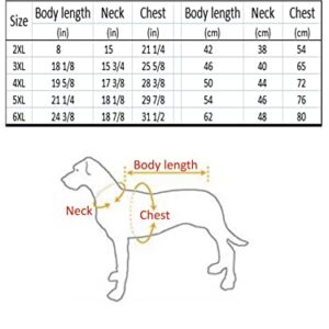 Milumia Pet Cute Cartoon Print Pajamas for Medium Large Dogs Shirts Pet Clothes Outfits Multicolor 3X-Large Plus