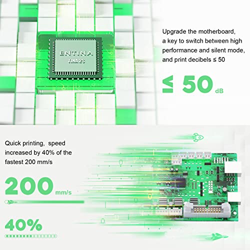 Entina Tina2S 3D Printers with Wi-Fi Cloud Printing, Fully Assembled and Auto Leveling Mini 3D Printer for Beginners, High Precision Printer with Smart Control and Heated Spring Steel Build Plate