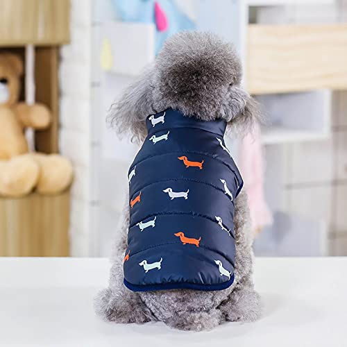 Dog T Shirts with Sleeves Pet Clothes Dog Clothes Clothes Vest Fall and Winter Warm British Teddy Warm Down Jacket Raincoat Dogs Medium