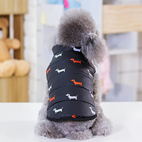 Dog T Shirts with Sleeves Pet Clothes Dog Clothes Clothes Vest Fall and Winter Warm British Teddy Warm Down Jacket Raincoat Dogs Medium