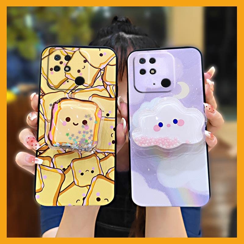 Cartoon Original Lulumi Phone Case for Xiaomi Redmi 10C/Redmi10 India, Fashion Design Protective Shockproof Anti-dust Armor case Glisten Phone Stand Holder Waterproof Back Cover Anti-Knock TPU, 8