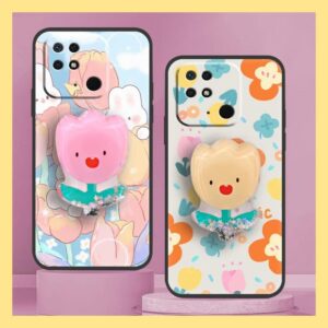 Cartoon Original Lulumi Phone Case for Xiaomi Redmi 10C/Redmi10 India, Fashion Design Protective Shockproof Anti-dust Armor case Glisten Phone Stand Holder Waterproof Back Cover Anti-Knock TPU, 8