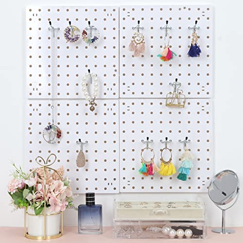 HongWay 100pcs 2 Inch Pegboard Accessories Organizer Kit, Heavy Duty Galvanized Pegboard Hooks Suitable for 1/8 and 1/4 Inch Pegboard, Metal Pegboard Hooks for Garage, Office, Kitchen, Store