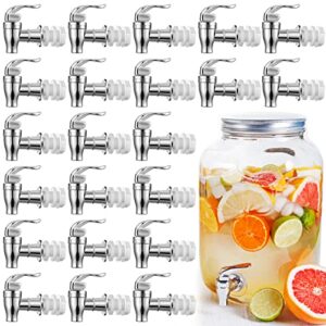 24 Pieces Beverage Dispenser Spigot Bulk Push Style Spigot Water Cooler Faucet Replacement Plastic Lever Spout Water Dispenser Spigot for Juice Lemonade Beverage Dispenser