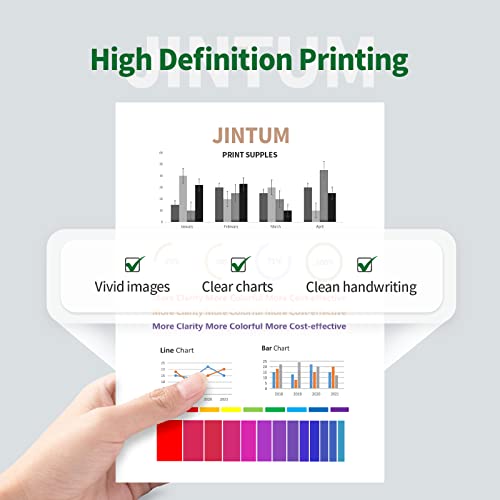 JINTUM 63XL Ink Cartridge Remanufactured for HP Ink 63 63XL Black and Color Ink Cartridge for HP Officejet 3830 4650 5255 5258 5200 4652 4655 Envy 4520 4512 DeskJet 2130, 63XL Ink Cartridge Combo Pack