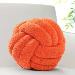 zakun know pillow balls, round ball pillows decorative throw pillows, soft plush knotted pillows home decoration for sofa bed couch handmade knotted ball throw pillow cushion