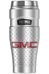 thermos gmc official truck logo stainless king stainless steel travel tumbler, vacuum insulated & double wall, 16oz