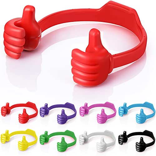 8 Pcs Thumbs up Cell Phone Stands Universal Cell Phone Holder Flexible Mobile Phones Stand Adjustable Smartphone Stand Holder Tablet Holder for Desk Offices Bedrooms Airplanes Travel (Multi Color)