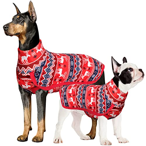 AOFITEE Dog Sweater, Warm Dog Coat Dog Winter Jacket, Windproof Dog Cold Weather Coats with Turtleneck, Pullover Dog Pajamas Pjs Onesie, Pet Apparel Winter Clothes for Small Medium Large Dogs