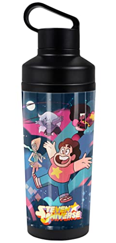 Steven Universe OFFICIAL Group Shot 18 oz Insulated Water Bottle, Leak Resistant, Vacuum Insulated Stainless Steel with 2-in-1 Loop Cap