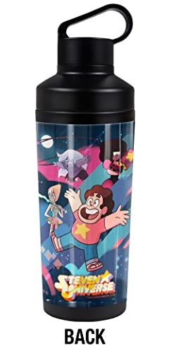 Steven Universe OFFICIAL Group Shot 18 oz Insulated Water Bottle, Leak Resistant, Vacuum Insulated Stainless Steel with 2-in-1 Loop Cap