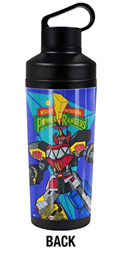 Power Rangers OFFICIAL Megazord Power 18 oz Insulated Water Bottle, Leak Resistant, Vacuum Insulated Stainless Steel with 2-in-1 Loop Cap