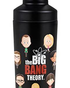 Big Bang Theory OFFICIAL Emojis 18 oz Insulated Water Bottle, Leak Resistant, Vacuum Insulated Stainless Steel with 2-in-1 Loop Cap