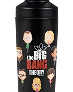 Big Bang Theory OFFICIAL Emojis 18 oz Insulated Water Bottle, Leak Resistant, Vacuum Insulated Stainless Steel with 2-in-1 Loop Cap