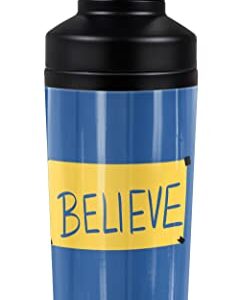 Ted Lasso OFFICIAL Ted Lasso Believe Sign 18 oz Insulated Water Bottle, Leak Resistant, Vacuum Insulated Stainless Steel with 2-in-1 Loop Cap