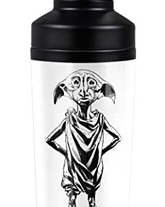 Harry Potter OFFICIAL Dobby 18 oz Insulated Water Bottle, Leak Resistant, Vacuum Insulated Stainless Steel with 2-in-1 Loop Cap