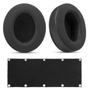 replacement earpads and headband cover for audio technica ath m50x/m40x, hyperx cloud/alpha series, steelseries arctis, turtle beach stealth earpads replacement, headband cover audio technica