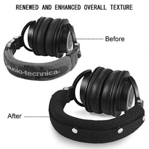 Replacement Earpads and Headband Cover for Audio Technica ATH M50X/M40X, HyperX Cloud/Alpha Series, Steelseries Arctis, Turtle Beach Stealth earpads Replacement, Headband Cover Audio Technica