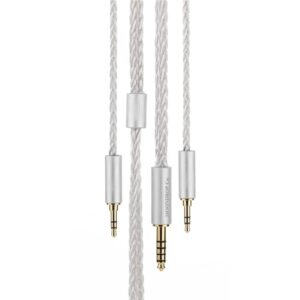 moondrop line v/w 6n single crystal copper silver-plated litz earphone upgrade cable iems (line w)