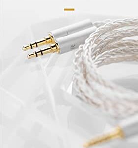 Moondrop LINE V/W 6N Single Crystal Copper Silver-Plated Litz Earphone Upgrade Cable IEMs (LINE W)